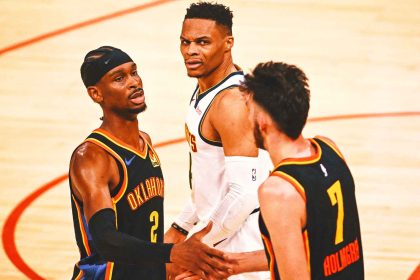 Thunder bounce back with record-setting win over Nuggets to tie series 1-1