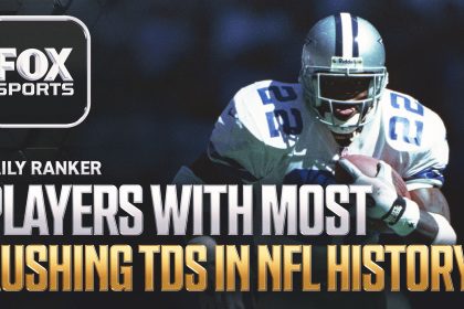 Which players have the most rushing touchdowns in NFL history?