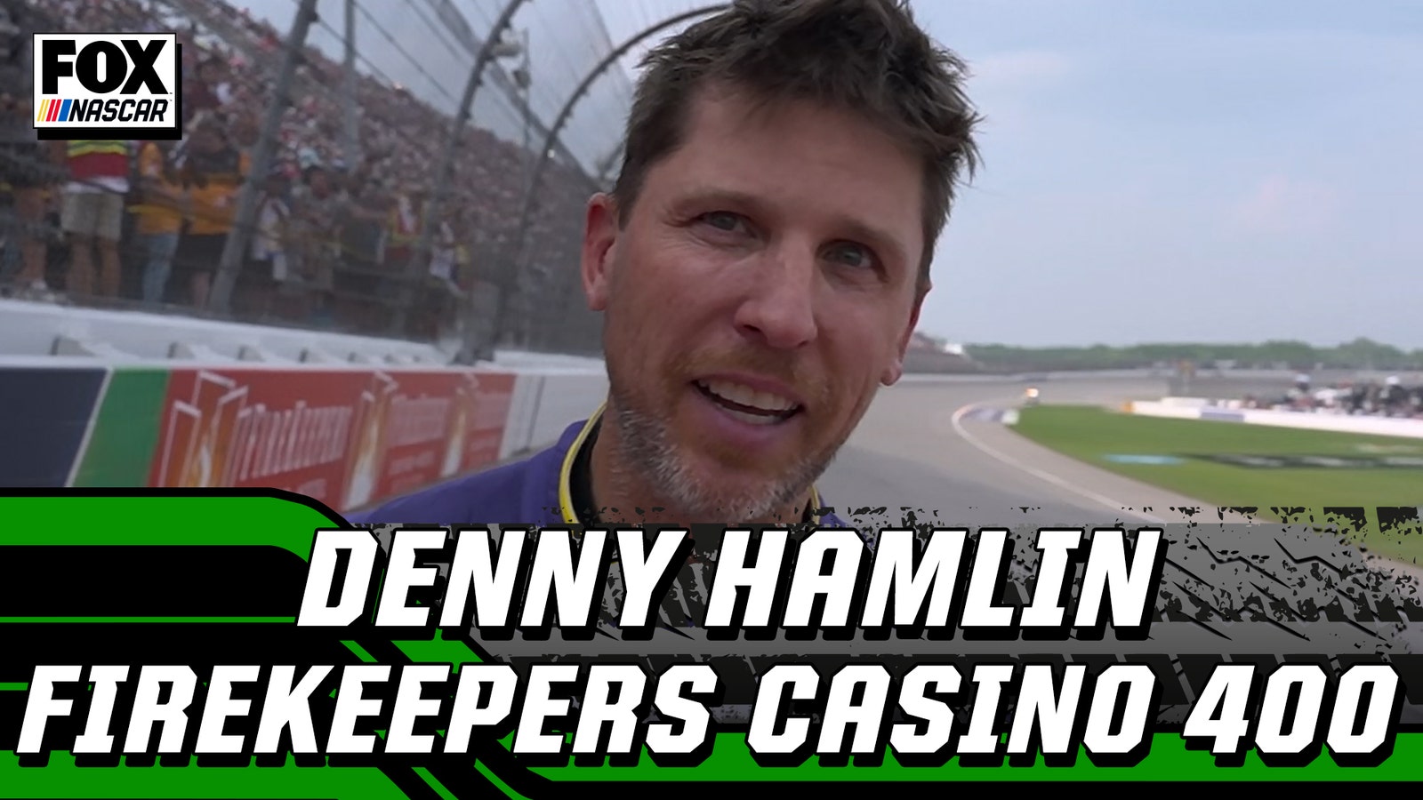 Denny Hamlin on winning the FireKeepers Casino 400: 'I beat your favorite driver' | NASCAR on FOX