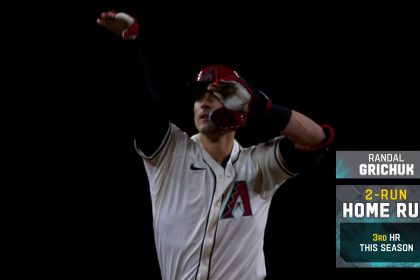 Diamondbacks' Randal Grichuk hits two-run homer vs. Nationals