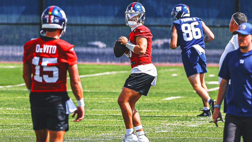 On and Off the Field, Jaxson Dart is Already Fitting in with the Giants' QBs