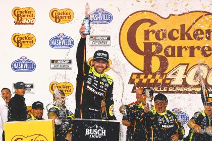 Ryan Blaney races to first NASCAR Cup Series victory of the year at Nashville