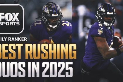 Who are the top 10 rushing duos headed into the 2025 NFL season?