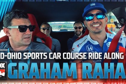 Graham Rahal takes Will Buxton, Townsend Bell & James Hinchcliffe around Mid-Ohio Sports Car Course