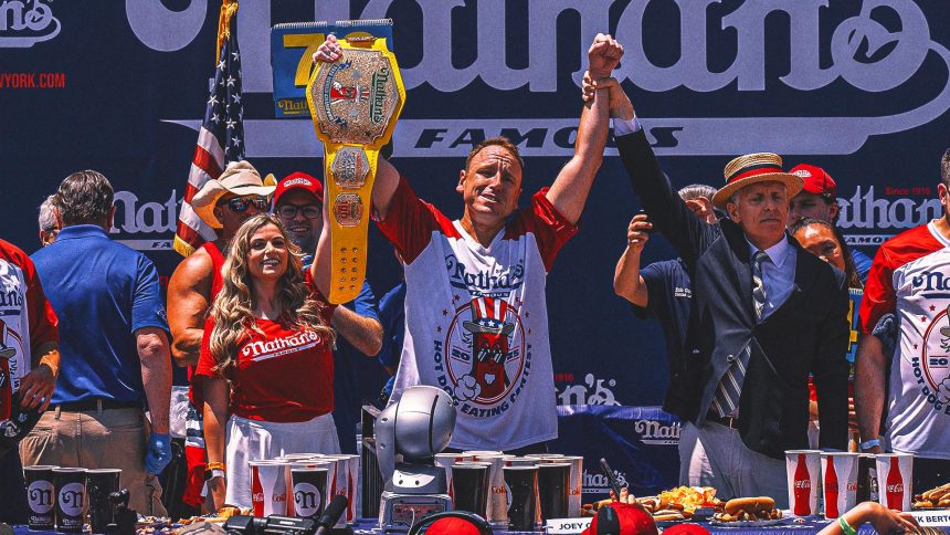 Joey Chestnuts Wins 2025 Nathan's Hot Dog Eating Contest, Claims 17th Title