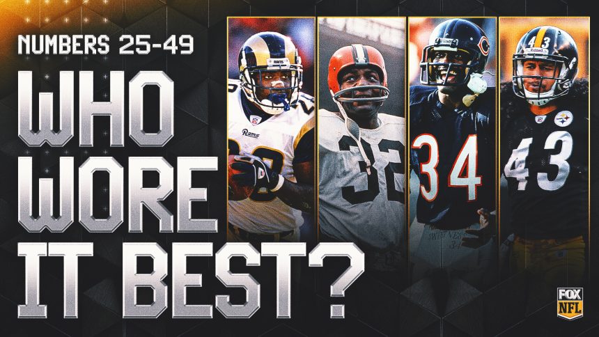 Who Wore It Best? The Greatest NFL Players by Jersey Number, 25-49