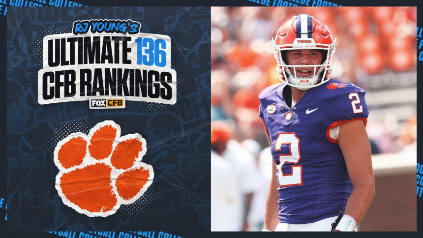 2025 Clemson Football Predictions: Tigers Ranked 6th in RJ Young's Ultimate 136