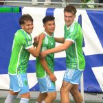 Kalani Kossa-Rienzi scores to give Sounders an early lead over Sporting Kansas City