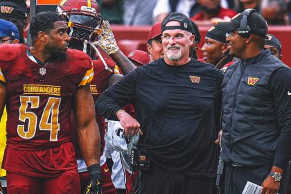 Commanders HC Dan Quinn Bloodied in Sideline Collision With QB Marcus Mariota