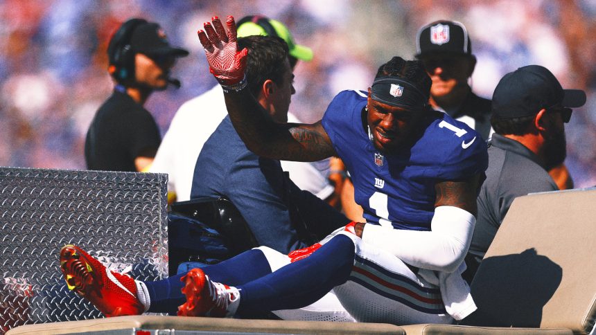 Malik Nabers Carted Off vs. Chargers; Giants Believe He Tore His ACL