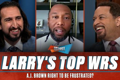 Larry Fitzgerald talks A.J Brown’s frustration, Who is the BEST WR in the NFL? | FIRST THINGS FIRST