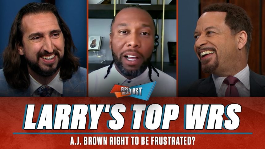 Larry Fitzgerald talks A.J Brown’s frustration, Who is the BEST WR in the NFL? | FIRST THINGS FIRST