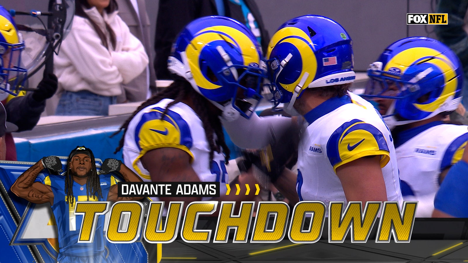 Matthew Stafford finds Davante Adams for four-yard TD, giving Rams early lead over Panthers | NFL Highlights