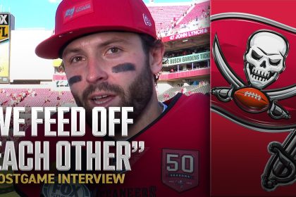 Baker Mayfield is happy Bucky Irving is back after resilient win 💪 ‘Makes a huge difference for us’