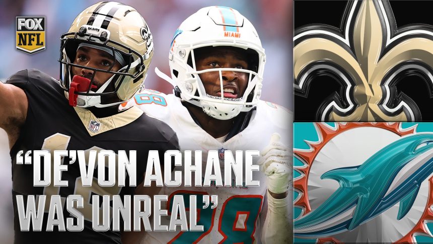 De’Von Achane TOPS 1,000 yards on the season with record-setting outing in Dolphins’ win over Saints