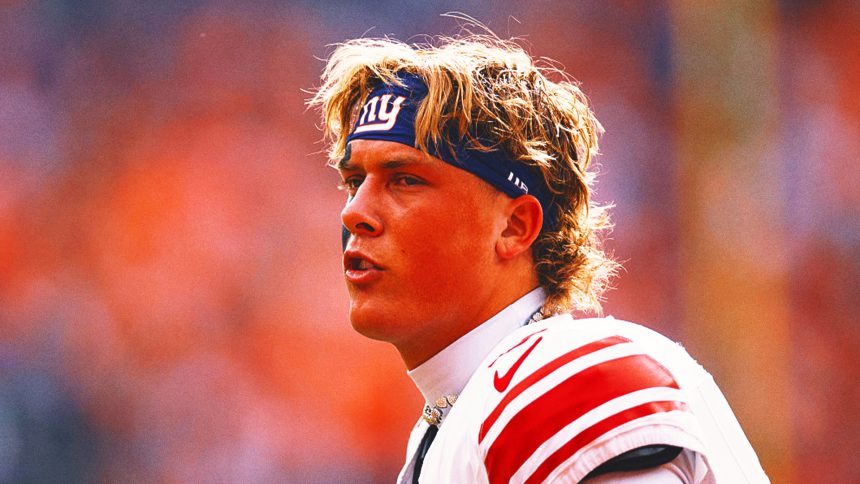 Giants QB Jaxson Dart Departs Game vs. Bears for Concussion Evaluation