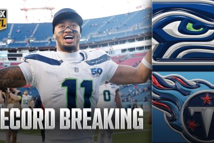 Jaxon Smith Njigba's SHATTERS Seahawks WR RECORD in Seattle's win over Titans.