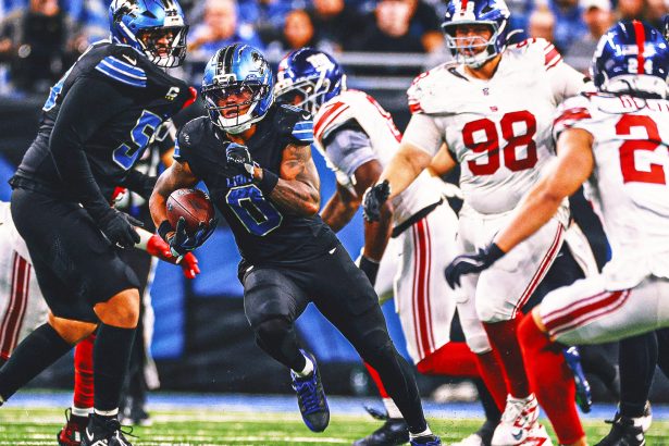 Lions' Dan Campbell Praises 'Difference Maker' Jahmyr Gibbs After Week 12 Heroics