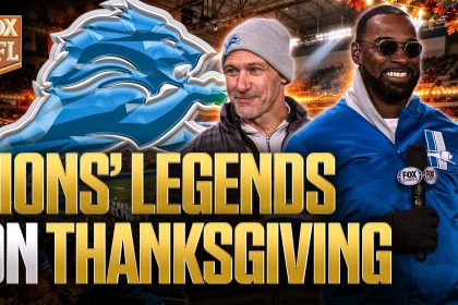 Lions' LEGENDS Calvin Johnson & Chris Spielman Share How Football Shapes Thanksgivings in Detroit