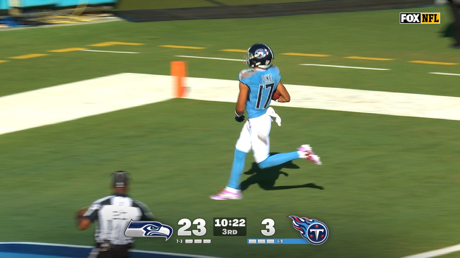 Chimere Dike returns PUNT 90-yards for TD, shrinking Titans' deficit against Seahawks | NFL Highlights