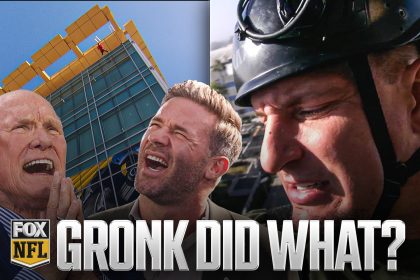 Rob Gronkowski Rappels Down 5-Story Building in Wild 'FOX NFL Sunday' Stunt