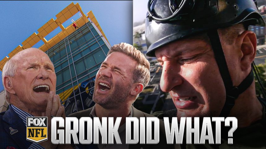 Rob Gronkowski Rappels Down 5-Story Building in Wild 'FOX NFL Sunday' Stunt