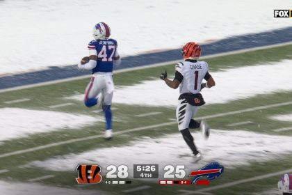 Christian Benford intercepts Joe Burrow and returns it 63 yards for TD, giving Bills lead over Bengals | NFL Highlights