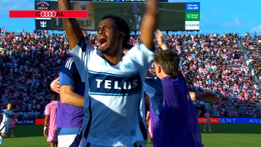 Vancouvers' Ali Ahmed fires home goal, leveling game 1-1 vs. Inter Miami