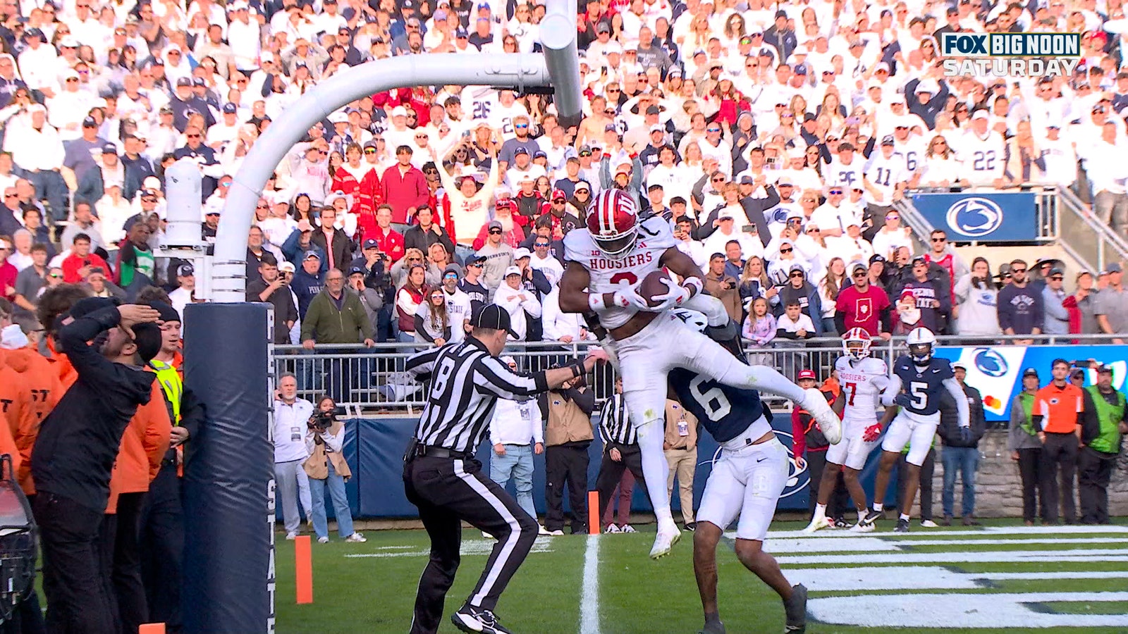 Indiana's Omar Cooper Jr. makes an INCREDIBLE toe-tap catch for a 7-yard TD to win the game vs. Penn State