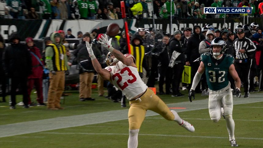 Jauan Jennings finds Christian McCaffrey for 29-yard TRICK-PLAY TD, giving 49ers lead over Eagles | NFL Highlights