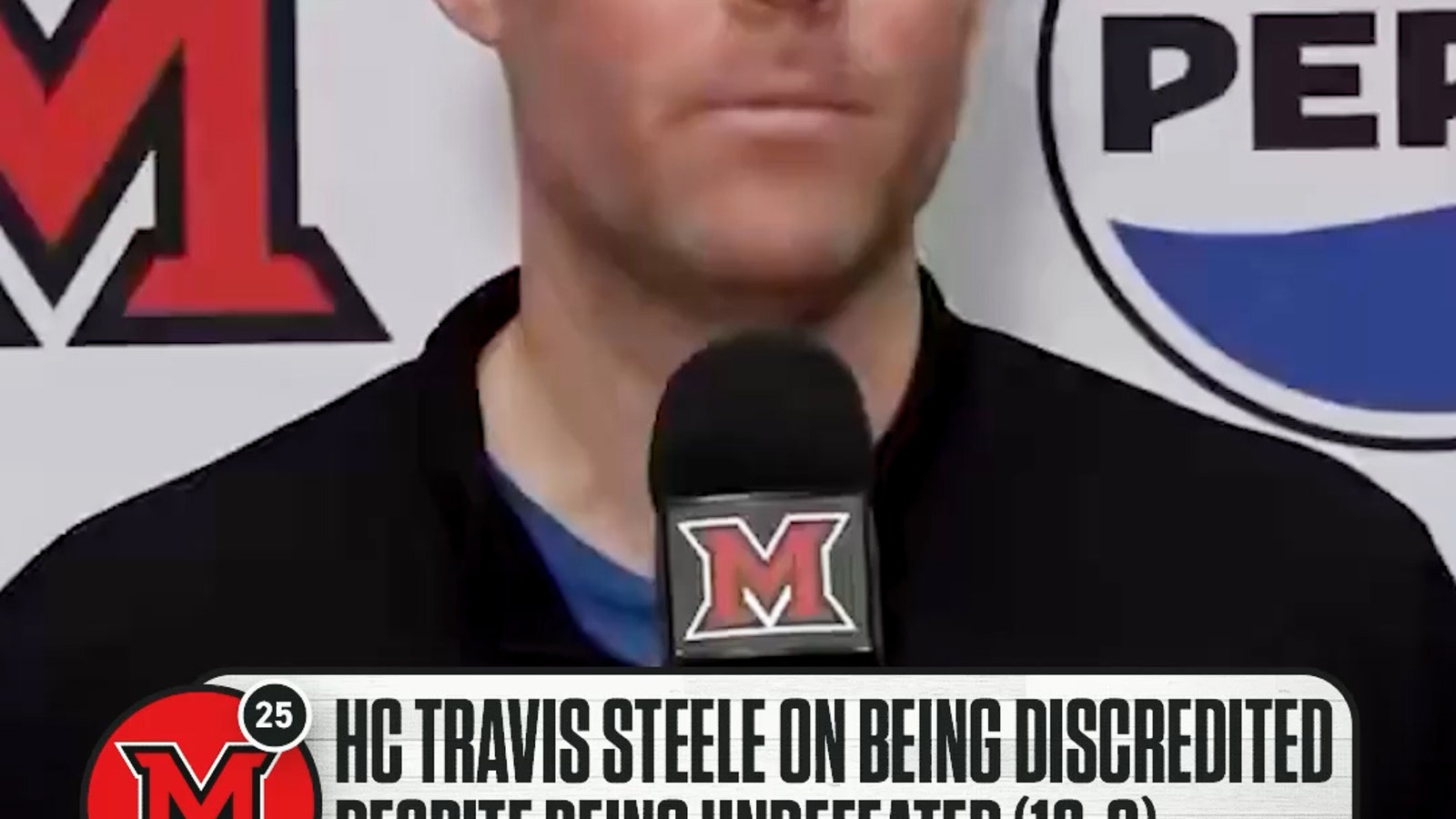 Travis Steele on Miami (OH) being discredited despite being undefeated 👀
