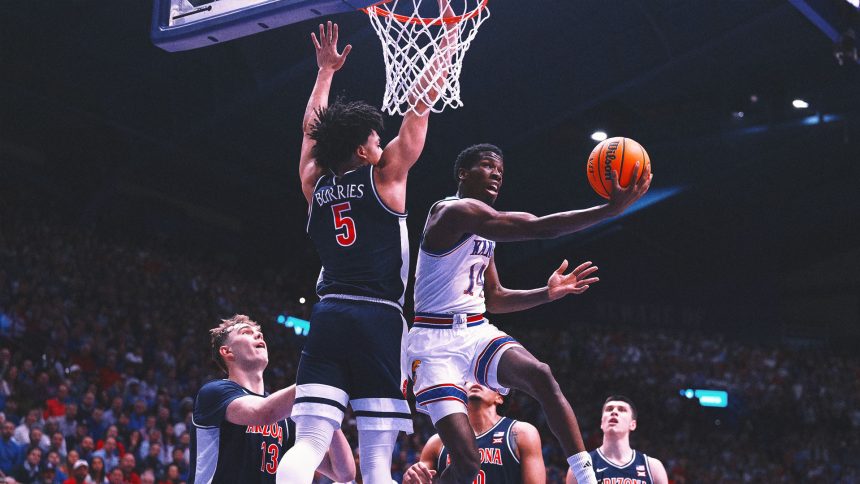No. 9 Kansas Beats Top-Ranked And Previously Unbeaten Arizona 82-78