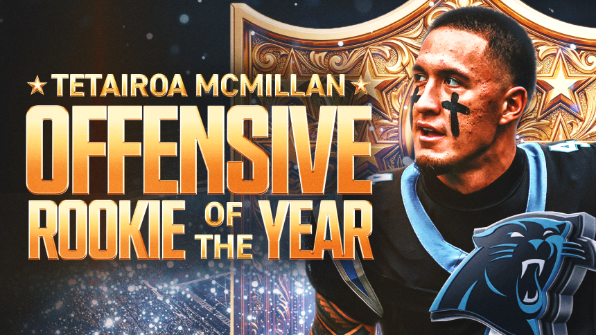 Panthers' Tetairoa McMillan Wins Offensive Rookie of the Year After Standout Season