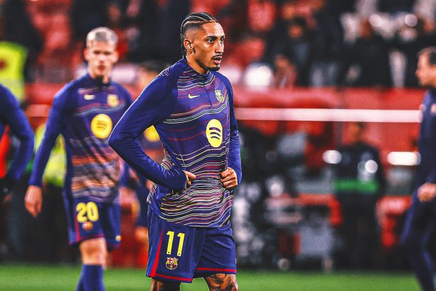 Raphinha Set For Barcelona Return As Rashford Remains Out With Knee Injury