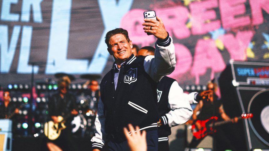 Steve Young Had a Great Time With Green Day During the Super Bowl LX Pregame