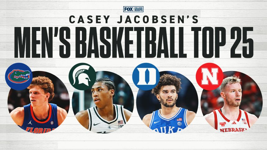 Men's College Basketball Rankings: Florida in Top 5; Michigan State, Nebraska Jump