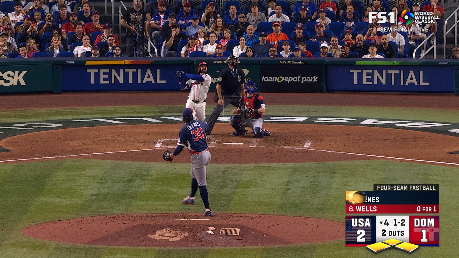 Paul Skenes gets out of bases-loaded jam with pop out, United States remains in lead over Dominican Republic 