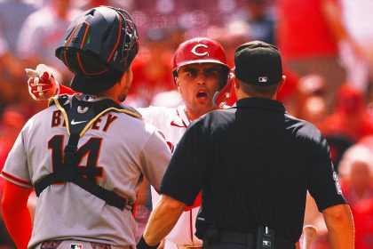 Benches Clear After Giants LHP Erik Miller Strikes Out Reds INF Sal Stewart