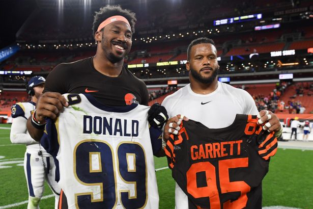 Aaron Donald On Return To Rams After Myles Garrett Trade: ‘It Got Me Thinking’
