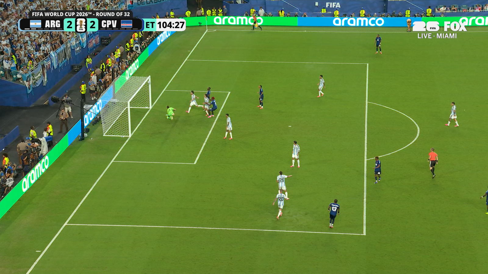 Cape Verde pulls even AGAIN vs Argentina 🚨 Sidny Lopes Cabral curls in STUNNING goal in extra time